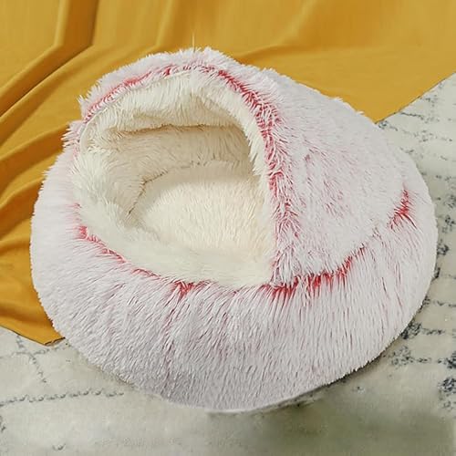 GIIPET-あったか ペットベッド 丸型 ふわふわ 猫 べッド 犬 ベッド 冬 犬猫用 クッション 防寒 暖かい 洗える 耐噛み 滑り止め かわいい ペットクッション ペットソファ 柔らかく快適で居心地の良い犬用ベッド 猫 犬 小動物用 ペット用品
