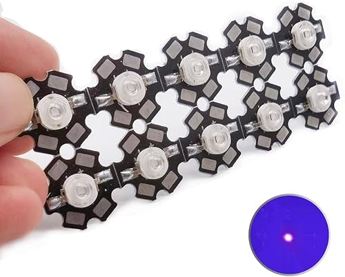 Cleiscry 10 piezas de alta potencia Led chip 3W SMD COB emisor de luz diodo de componentes en 0.787 in PCB base (10pcs 3W Royal Blue en PCB) Cleiscry 10 piezas de alta potencia Led chip 3W SMD COB emisor de luz diodo de componentes en 0.787 in PCB base (10pcs 3W Royal Blue en PCB)