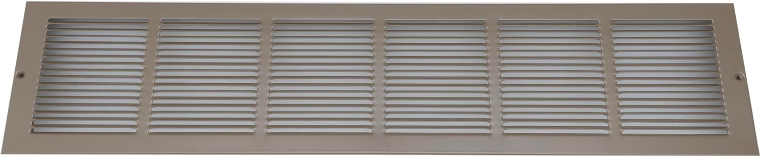 Fits 30x6 Duct Opening | Steel Triangular Baseboard Return Air Grille by Handua | Efficient Air Flow | Air Register Vent Cover Grill | 3-13/16" Depth | Brown | Outer Dimensions: 31-3/4" x 6-5/8"