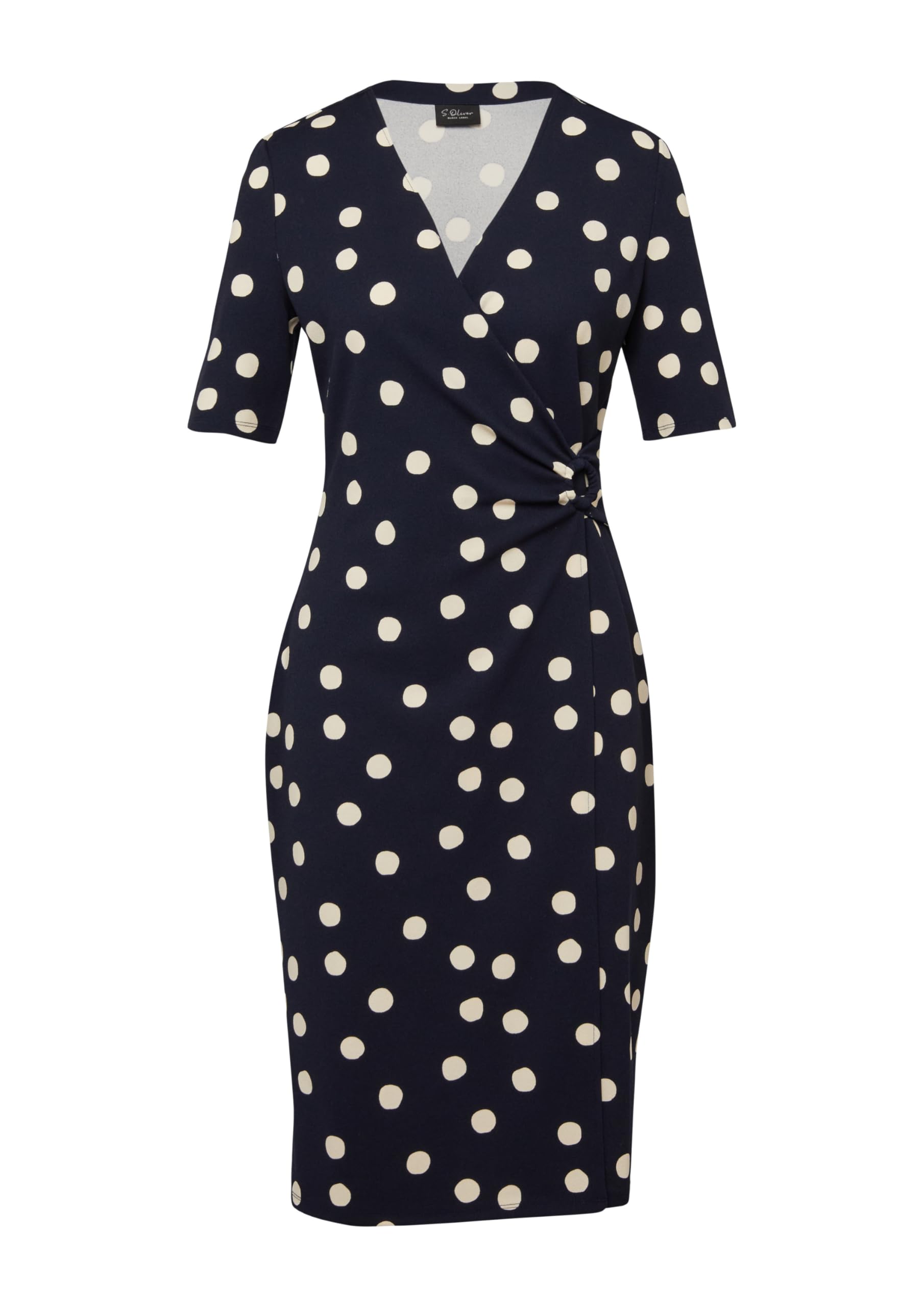 s.Oliver Elegantes Wickelkleid mit Polkadots