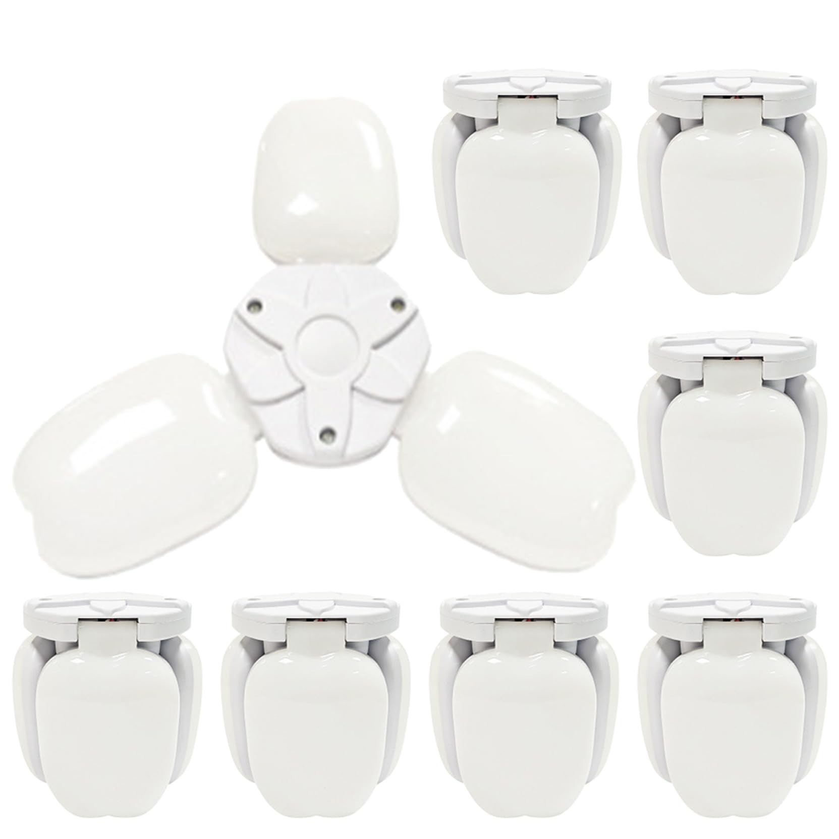 TTiiLoe 20W Garage Light with 3 Deformable Panels, 6000K Ultra Bright LED Ceiling Light Fixture, E26/E27 Screw-in Shop Lighting for Basement Attic Workshop Barn Warehouse, 8 Pack