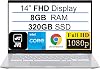 ASUS 14 FHD Chromebook Laptop, Intel Core m3-8100Yup to 3.4 GHz, 320GB Space64GB eMMC256GB Card, 8GB RAM, Webcam, WiFi, USB, Bluetooth, Backlit Keyboard, Chrome OS, Silver, JVQ MP