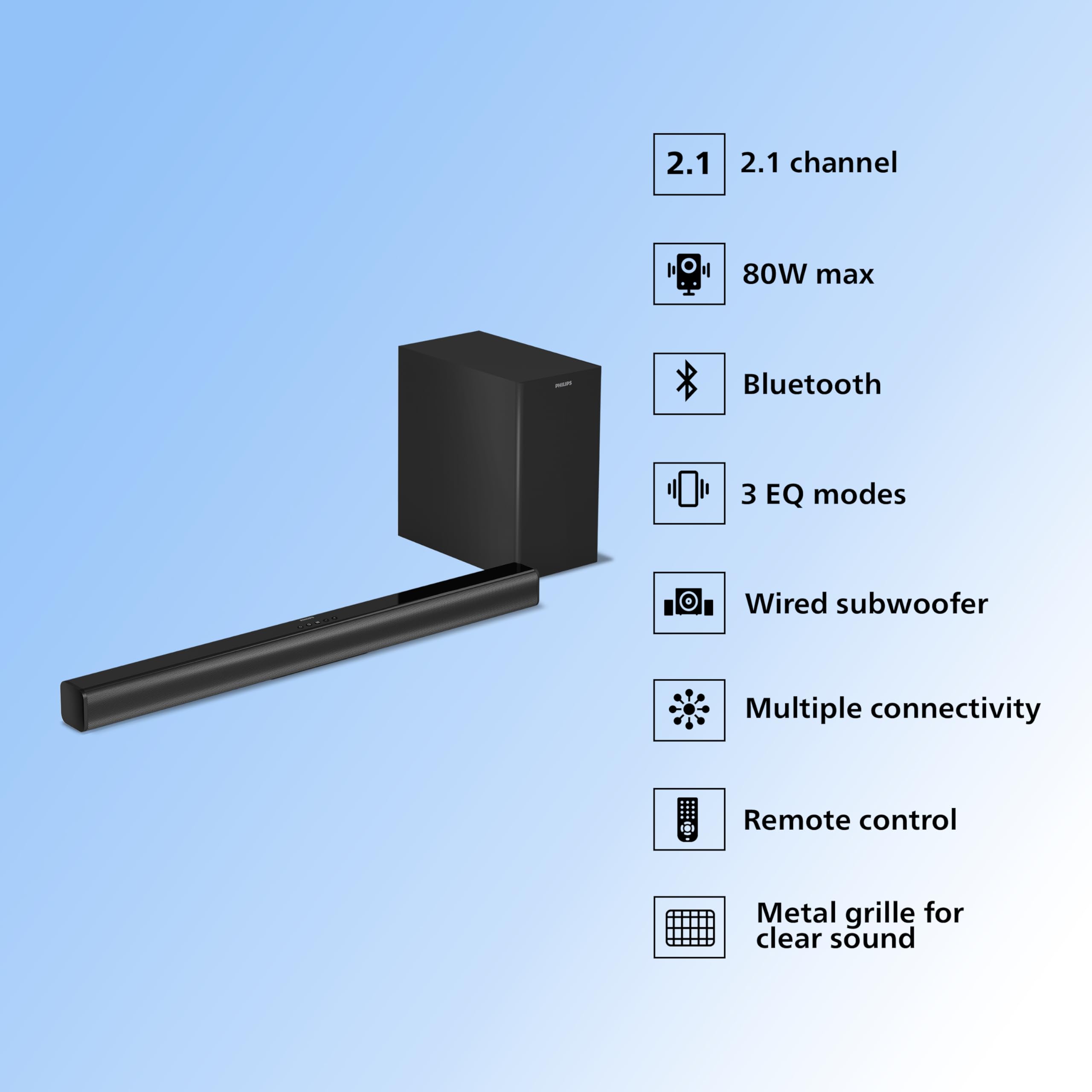 Philips 2.1 Ch 80 W Max