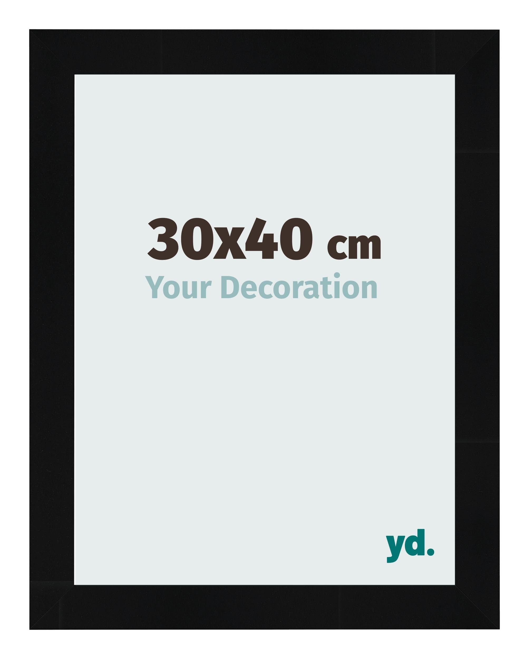 Your Decoration - Picture Frame 30x40 cm - Black High Gloss - Decorative Wall Frame in wood with Antireflection - Frame 30x40 - Pisa