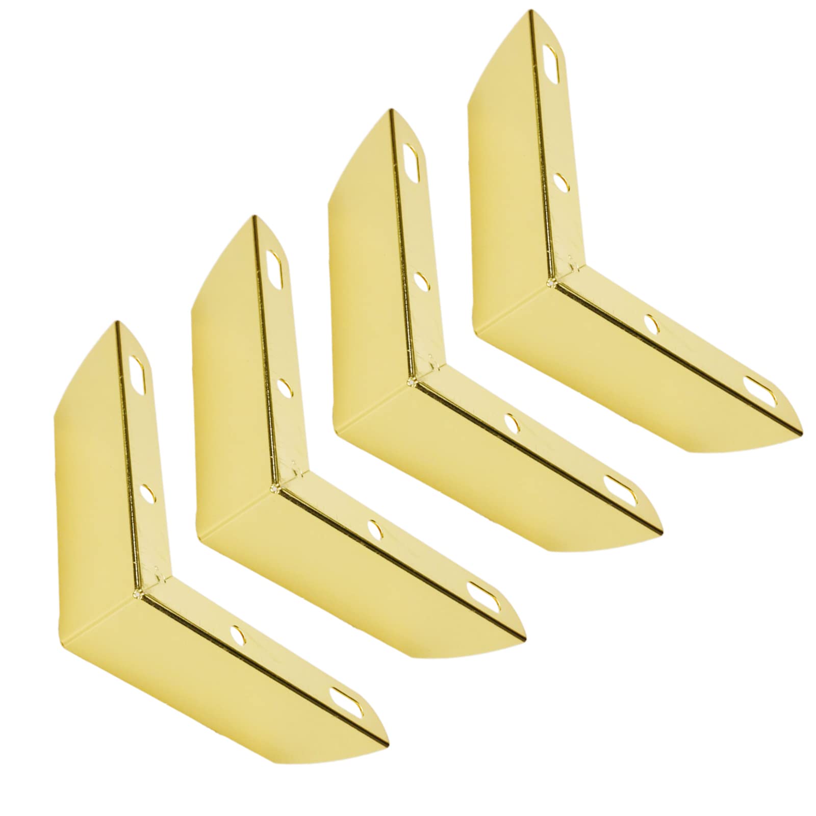 Bitray Metal Sofa Leg 1.3 Inch Height L Shape Furniture Leg Gold Table Cabinet Cupboard Couch Leg Furniture Feet Replacement - 4pcs