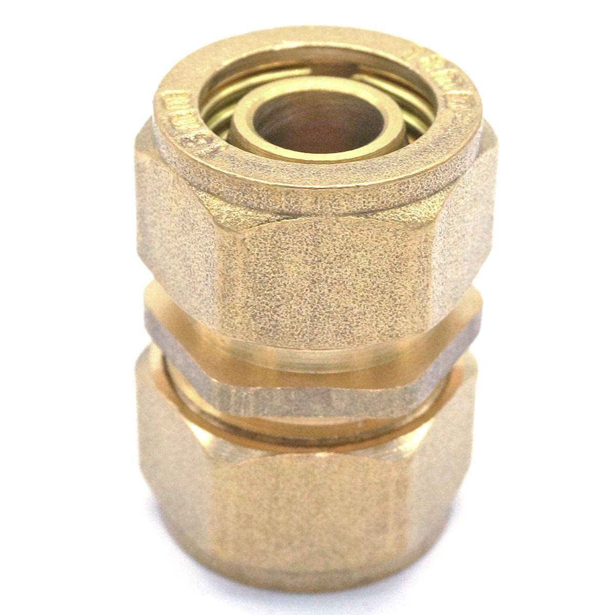 Accesorio de tubería compresión latón recto PEX-AL-PEX 26 x 32 mm diámetro interior exterior for calefacción por suelo radiante PAJPXPCD