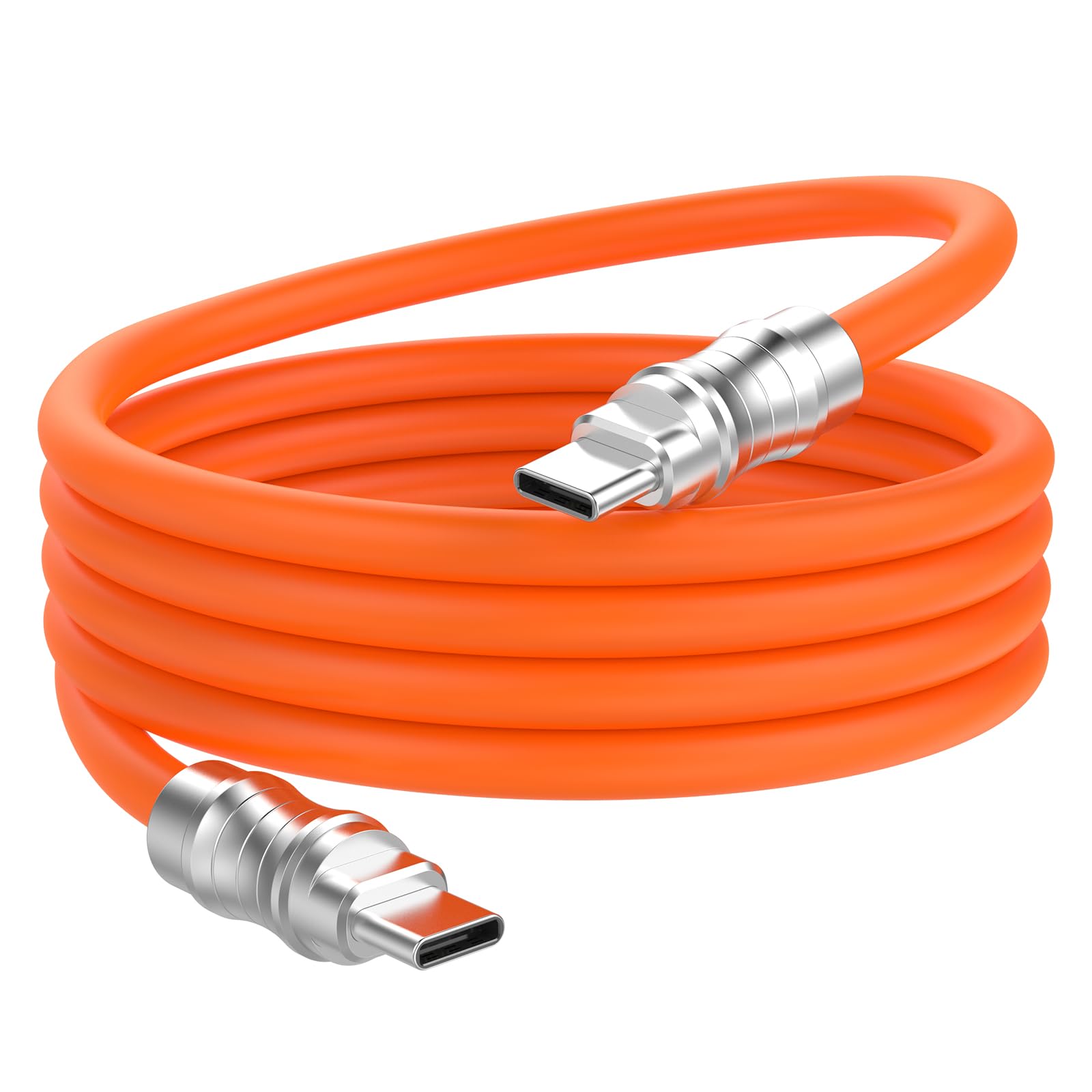 IYUANEPRO USB C to USB C Silicone Cable 6.6FT, Ultra Flexible & Soft USB Type C 100W Fast Charging Cable, Geek Industrial PD Data Transfer Cord for