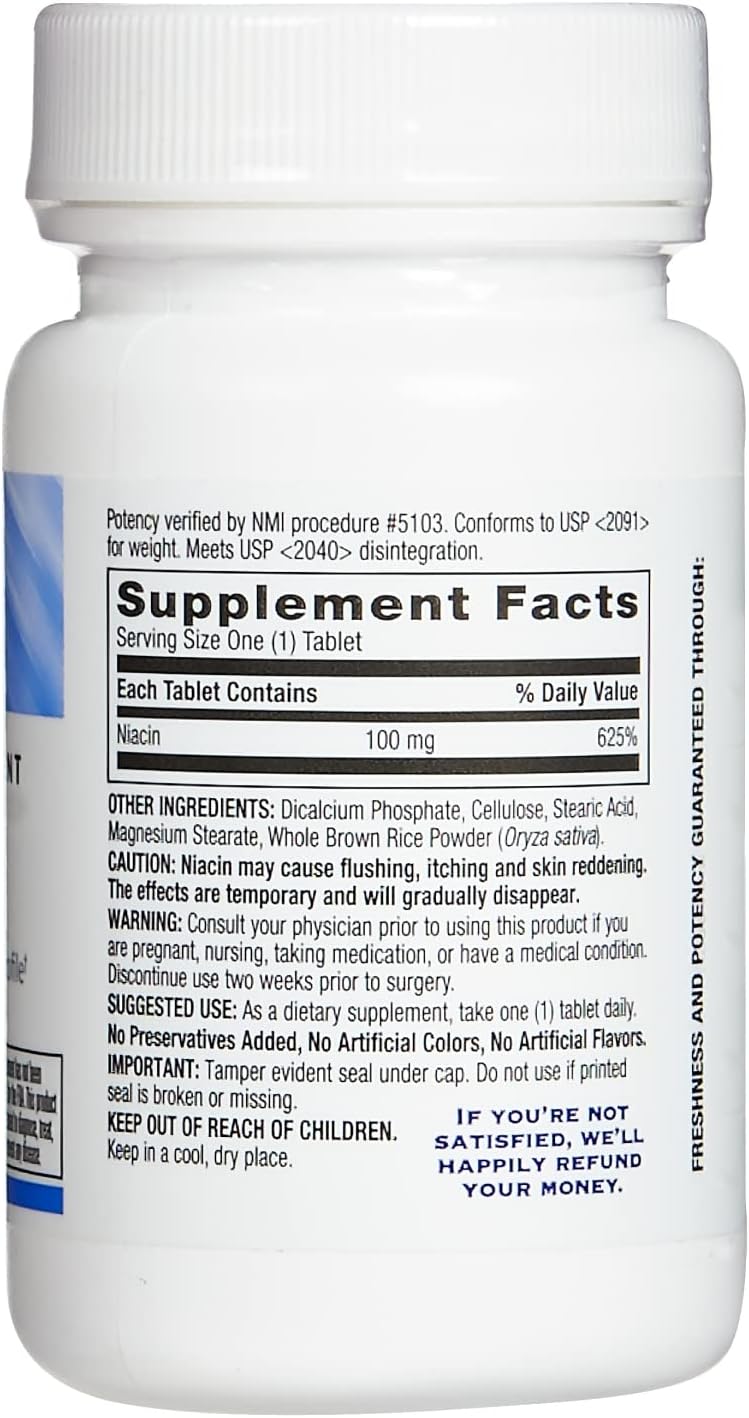 Rite Aid Niacin, 100mg - 100 Tablets | Vitamin B3 Supplement