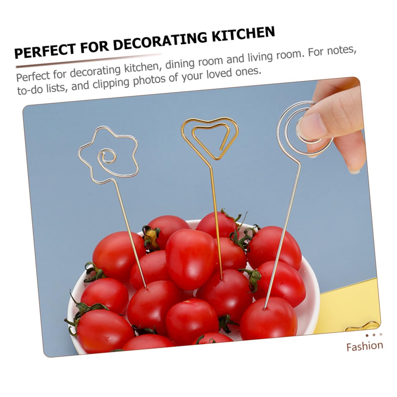 NUOBESTY 50pièces Clips Décoratifs Pour Mémo Supports Multi-fonctions Pour Fruits Étiquettes De Nom Et De Visite Formes Variées
