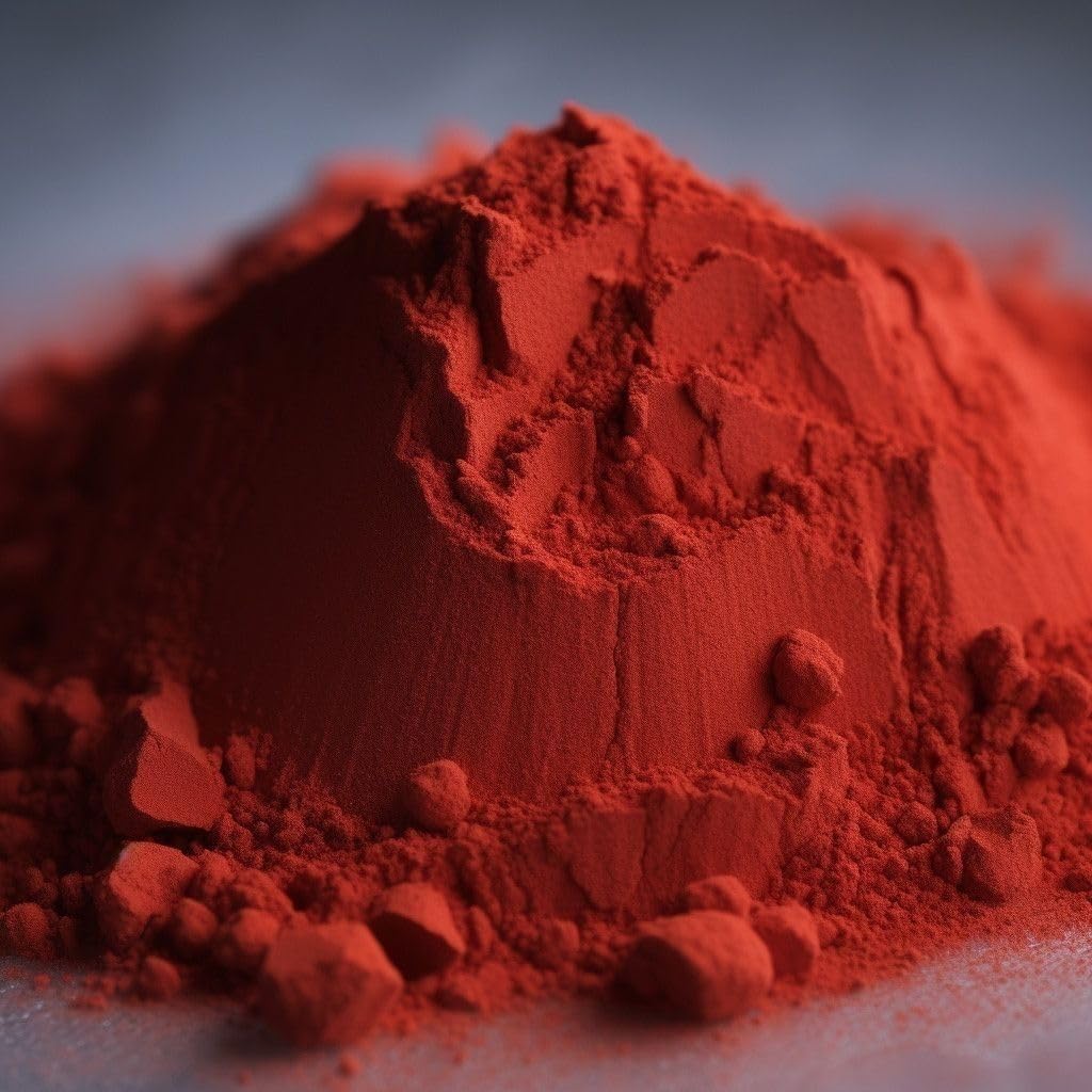 Natural Cinnabar Powder Crystal Pigment Powder Evil Spirit Charm (400g) Red 300 mesh Very fine Powder