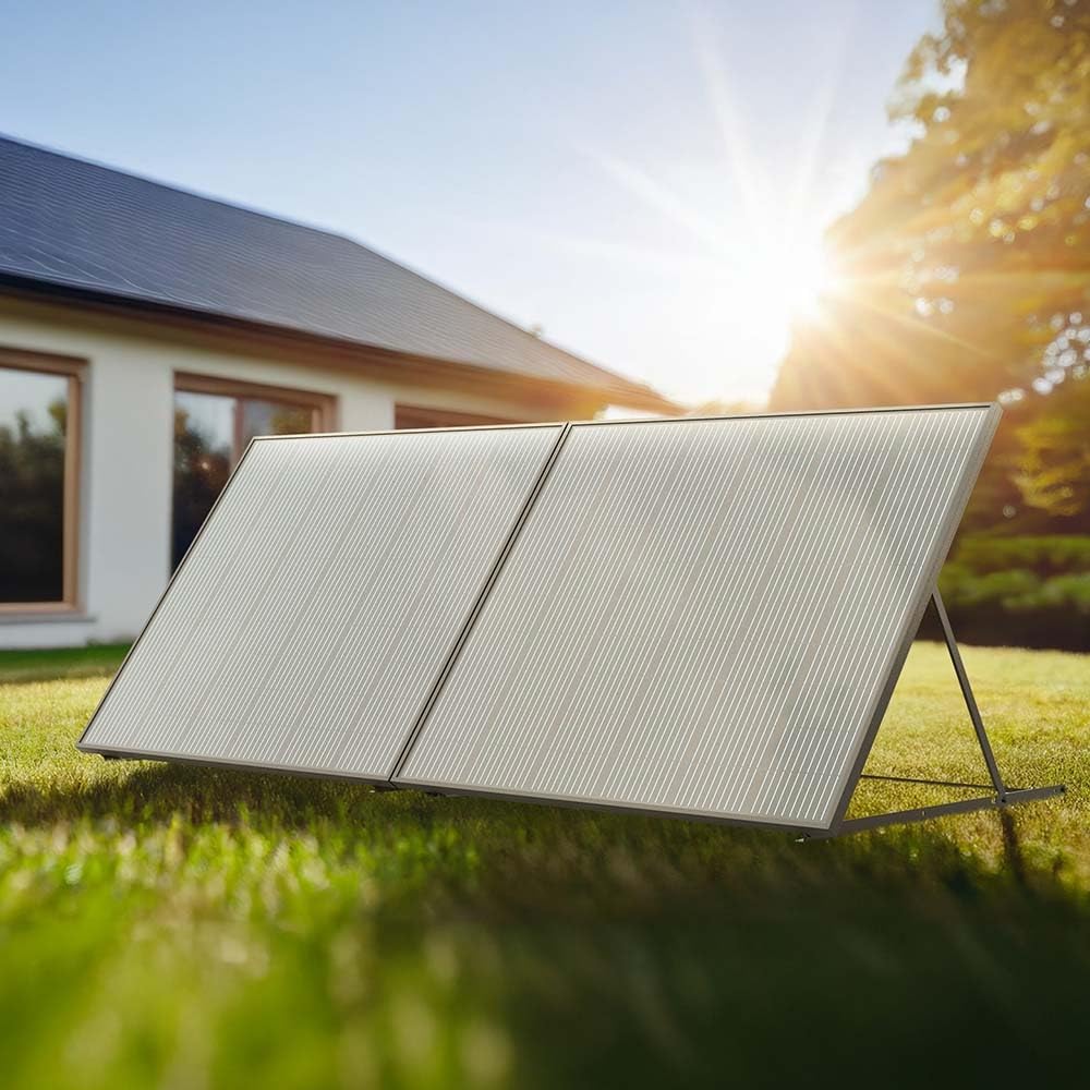 TERRE JARDIN - Panneau Solaire 400W (2 pièces 200W) - 38.5V - Kit Complet photovoltaïque Plug and Play - 1.5 kwh par Jour