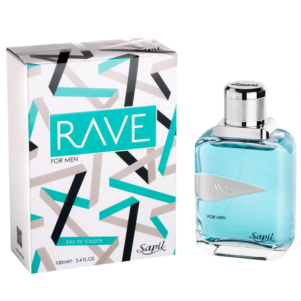 Sapil Rave For Men Long Lasting Eau De Toilette Liquid Parfum, 100ml - Rose-image-40