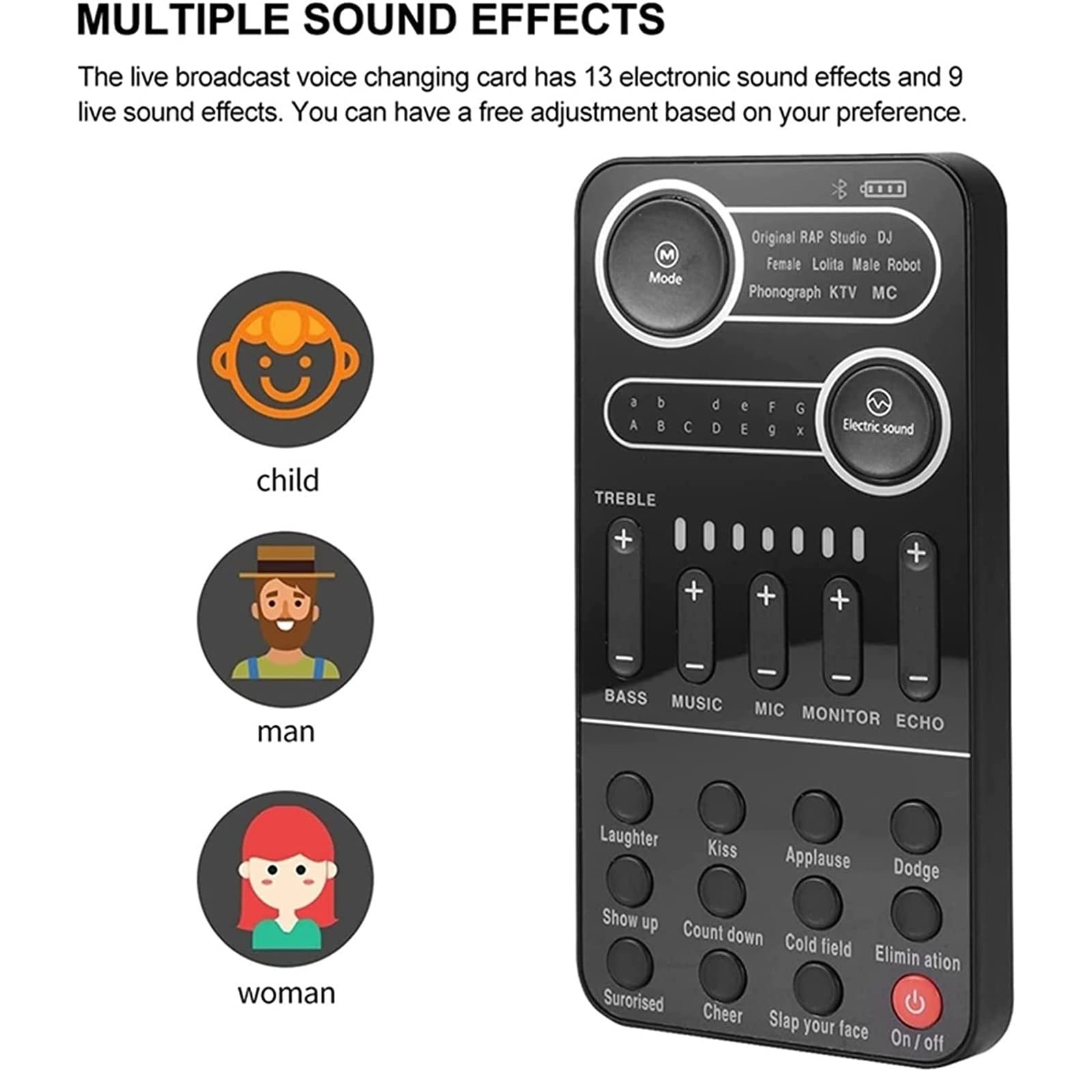 Mixer Audio Professionale, Scheda Audio Live, Scheda Audio per intrattenimento Video, Effetti sonori Multipli, Scheda Audio Live per Streaming Live