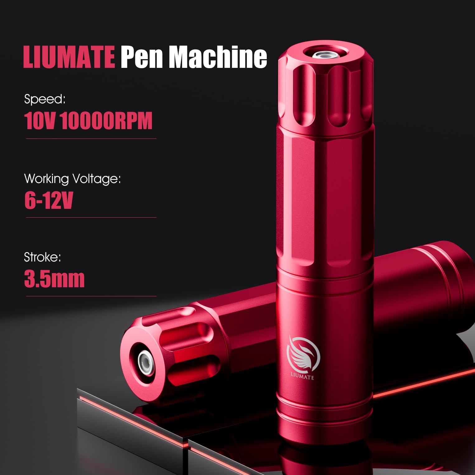 Drahtloser Pen Maschine Set mit 2 Stück 1500mAh Batterie 10 Stück Nadel 10 Tinten Komplette Zubehörteile für Anfänger