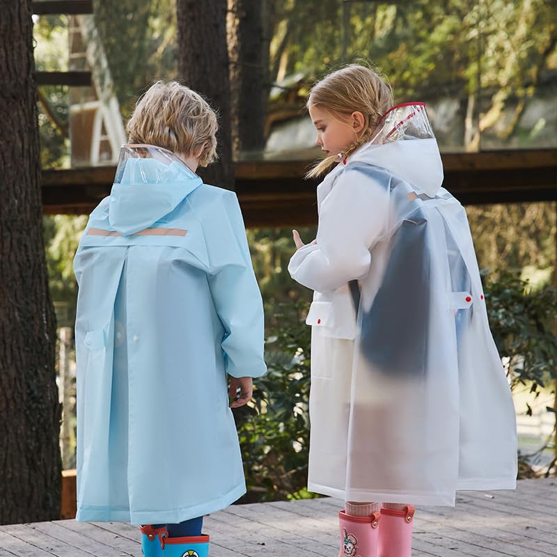 Kids Raincoats,Reusable Rainwear for Boys Girls Waterproof Rain Poncho Toddler Raincoat Rain Jacket3
