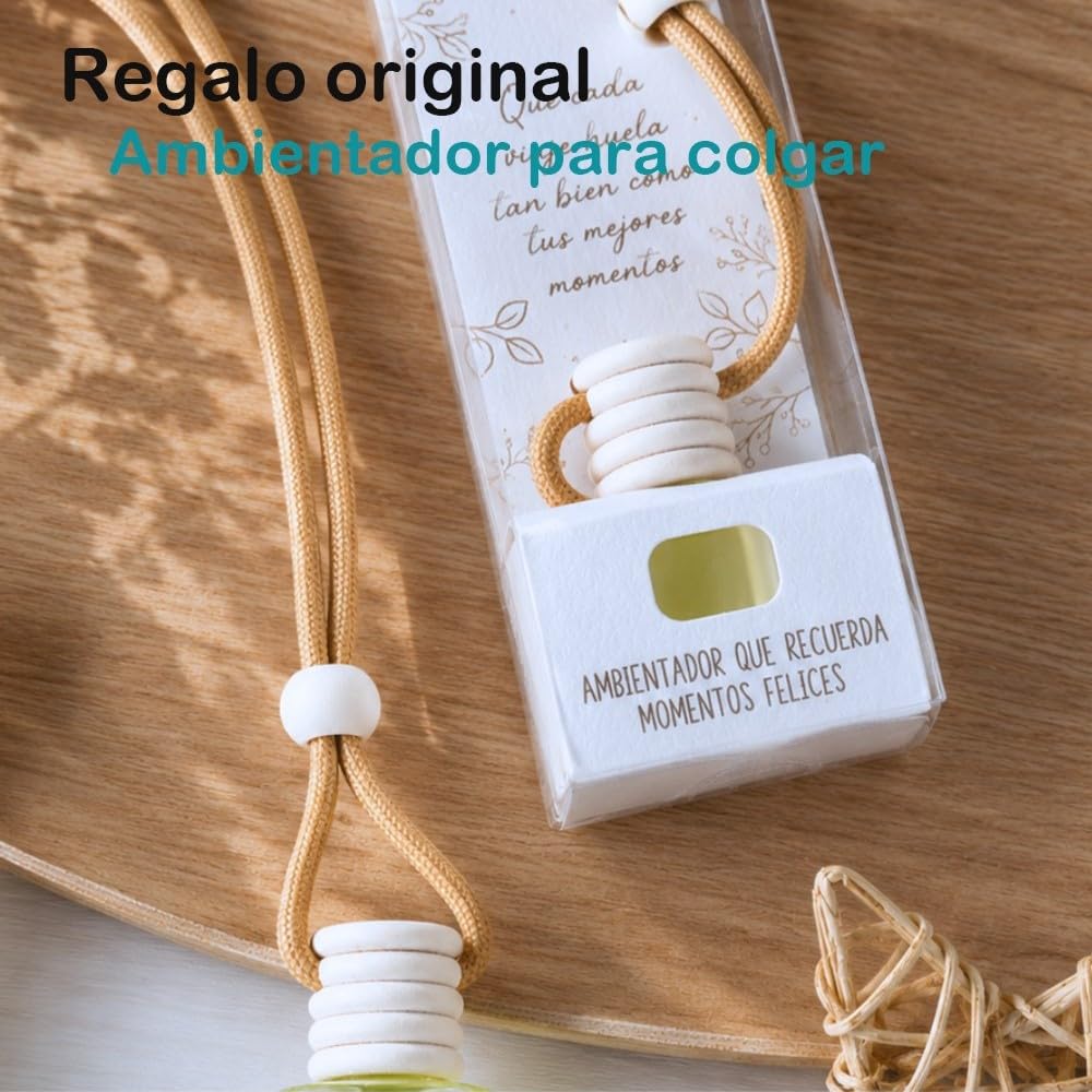 Pack de 12 a 36 uds, Ambientador Coche, Aroma Jazmín, Detalles originales invitados, Recuerdos para Bodas, Bautizos y Comuniones, Regalantes (36, (Pack 36 piezas))