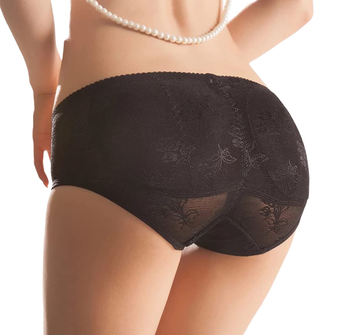 munaafi Butt Lifter Low Waist Panties !! for Firmer Smooth Round Shape! Seamless Padded Butt Hip Enhancer Shaper Panties, (Black,Skin),Size(M.L.XL.2XL),Pack of 1-picture-3