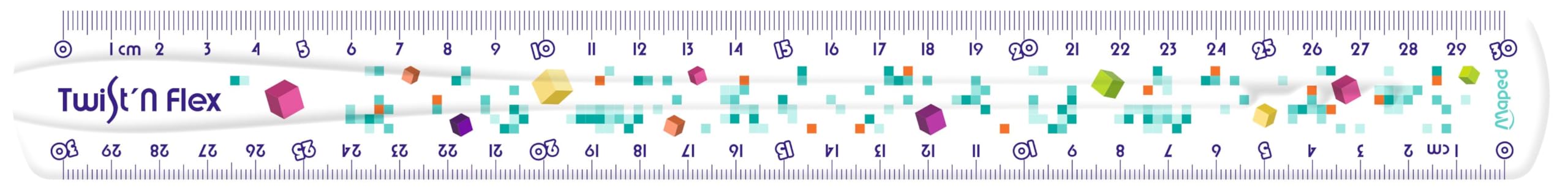 Maped - Twist'N Flex Flat Ruler - Unbreakable School Ruler - Flexible Plastic - 30cm 1