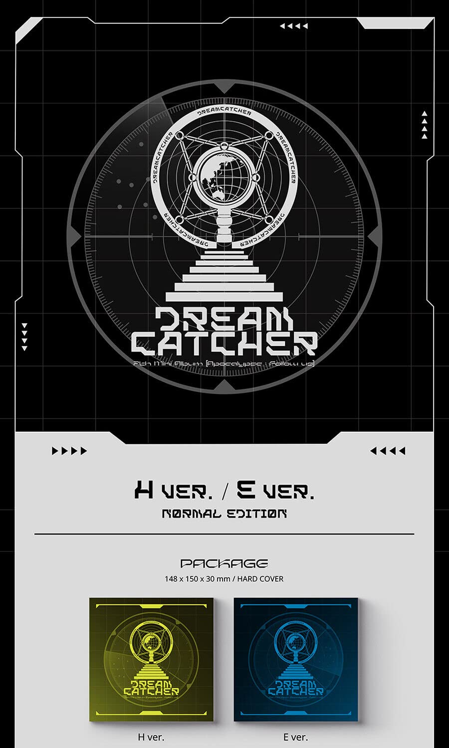 (Pre-Order Benefit) DREAM CATCHER APOCALYPSE : FOLLOW US 7th Mini Album ( Normal - H + E 2Ver Full Set. )+1ea Store Gift Card K-POP SEALED