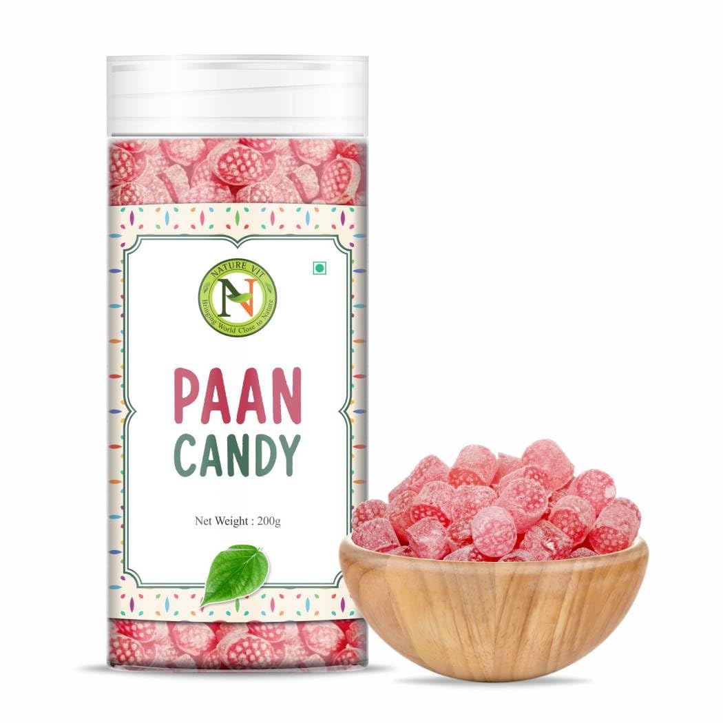 NatureVit Paan Flavour Candy, 200g | Meetha Paan Goli for Mouth Freshener | Sweet Aromatic Digestive Treat | Vegetarian-picture-15
