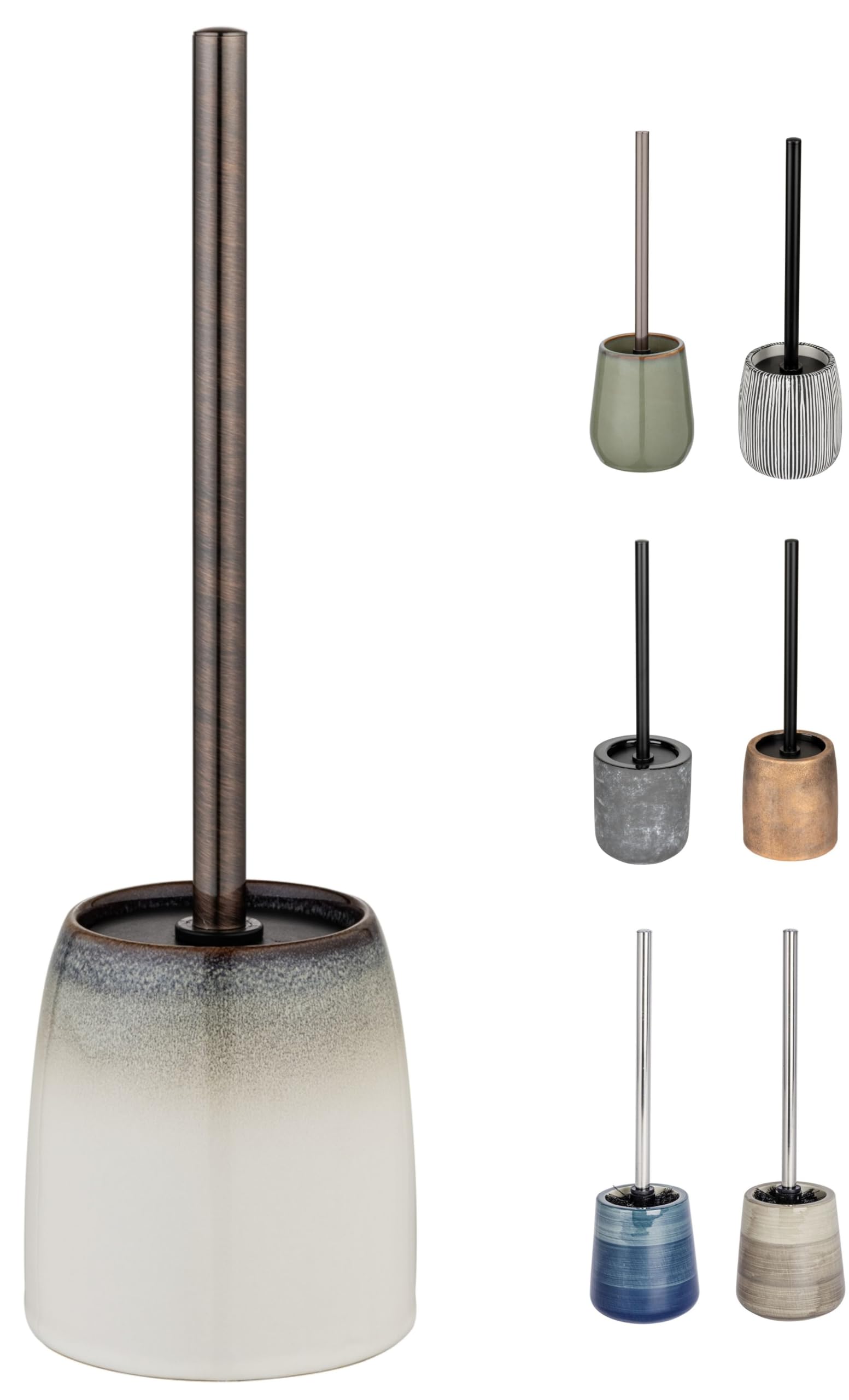 KW Pottery Ceramic Toilet Brush and Holder (Osteta)