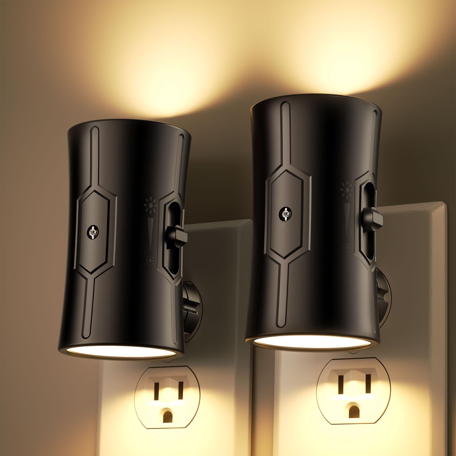Sujeet LED Night Lights Plug into Wall Bright Night Light Dusk to Dawn Sensor Soft White 3000K 0-100LM