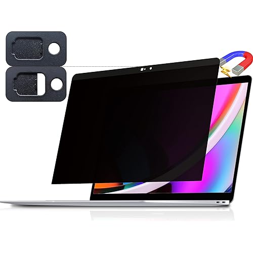 Magnetic Privacy Screen for Macbook Pro 13 Inch (2016-2022, M1, M2) / Macbook Air 13 in (2018-2021, M1), Removable Anti Blue Light Glare Filter for Mac 13In Laptop