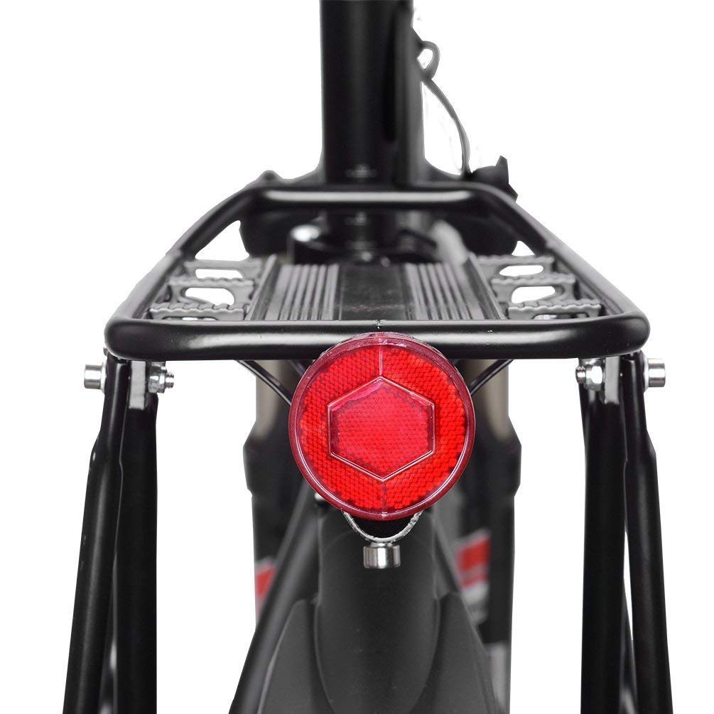 ROCKBROS Porte Bagages Vélo Arrière VTT Fixation Tige de Selle, Transporteur avec Reflecteur et Garde-Boue, Universel Installation Rapide Noir