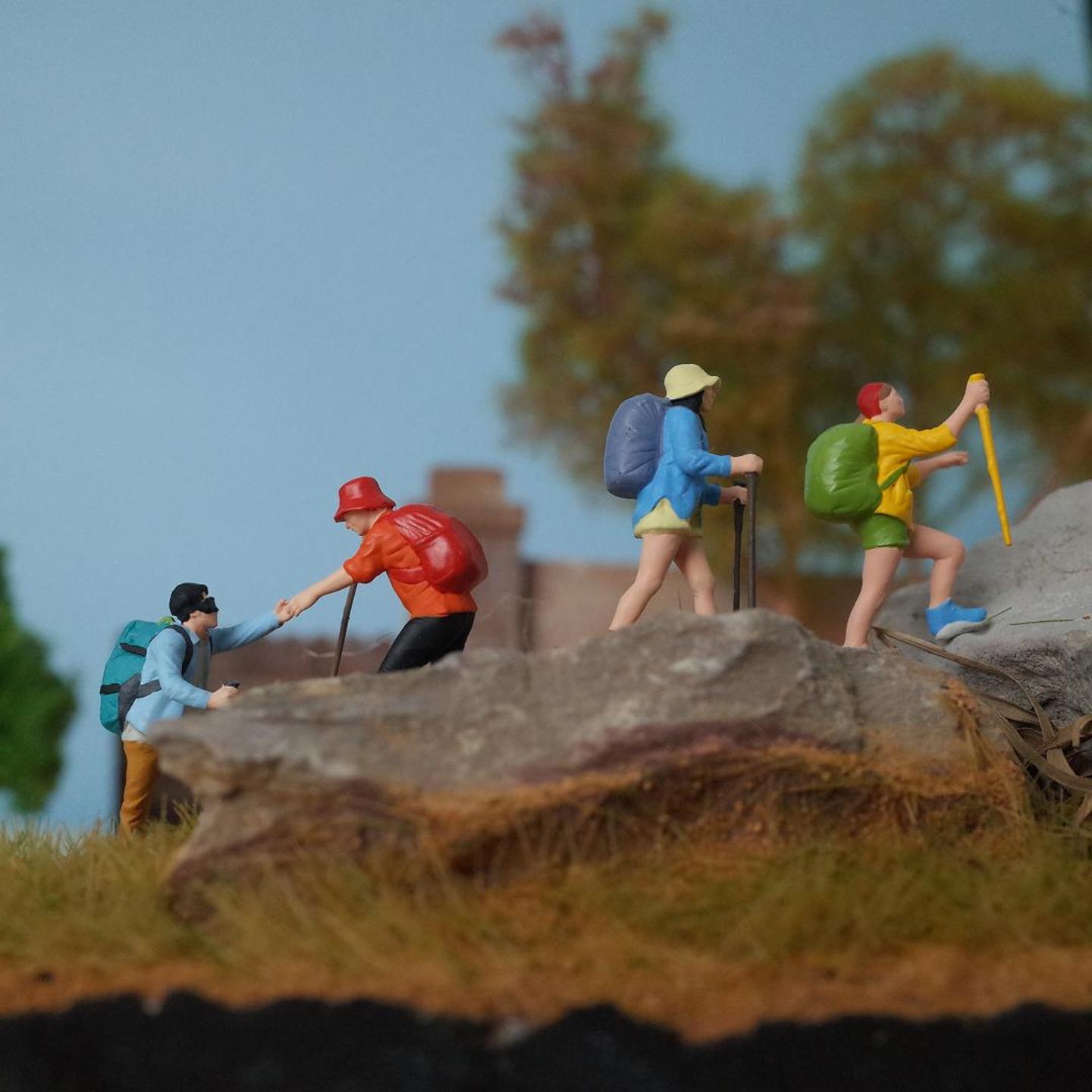 Equipo de Montañismo Miniatura Escala 1:64, 4 piezas miniatura 7