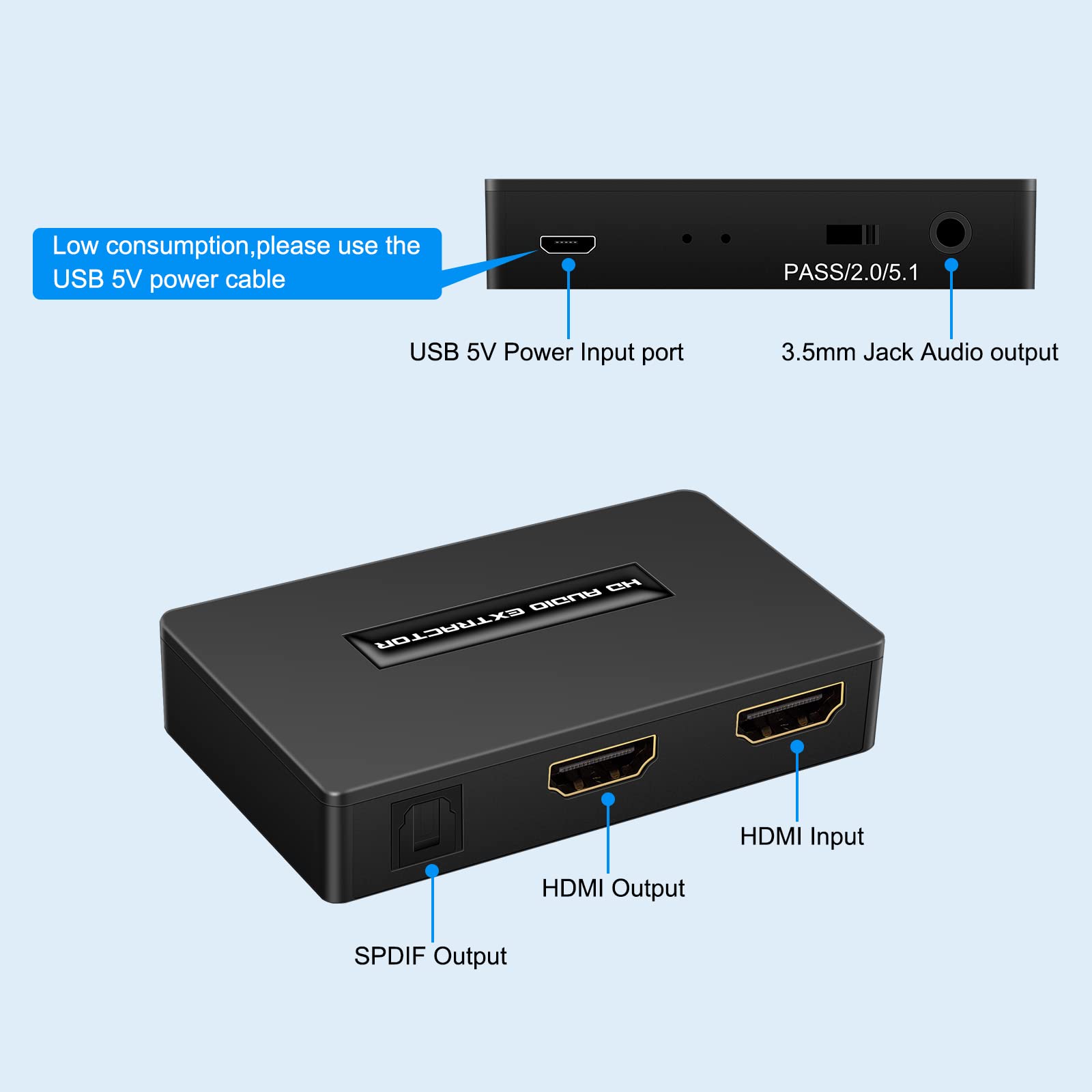 Hdmi To Aux HDMI Audio Extractor Split Audio To Or Optical