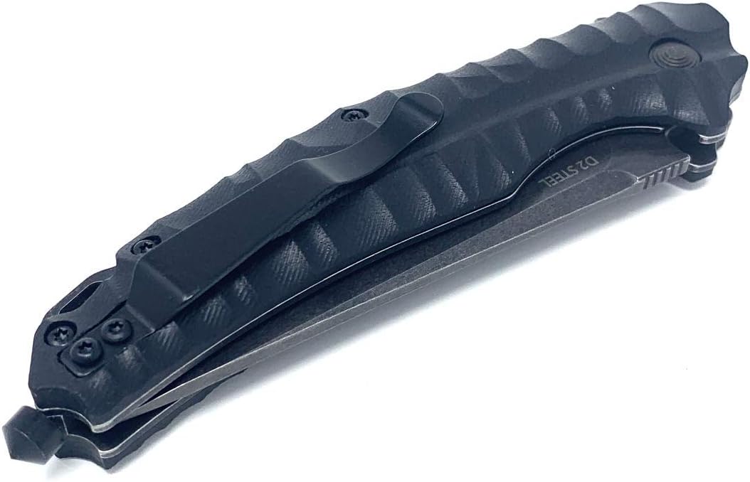 Hоt Dеаlѕ Buck n Bear D2 Steel Flipper Assisted Opening Katana Tanto Tactical Folding Knife with Pocket Clip, Black G10 Handle with Glass Breaker, Ball Bearing Smooth Action 50% оƒƒ Dіѕсоunt Buck n Bear D2 Steel Flipper Assisted Opening Katana Tanto Tactical Folding Knife with Pocket Clip, Black G10 Handle with Glass Breaker, Ball Bearing Smooth Action