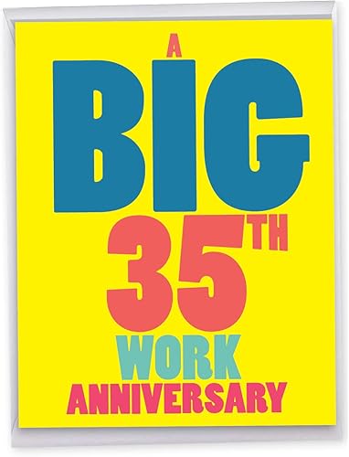 NobleWorks J8254MAG-WA-US - Tarjeta de felicitación de aniversario de 35 años de duración con sobre (1 unidad)