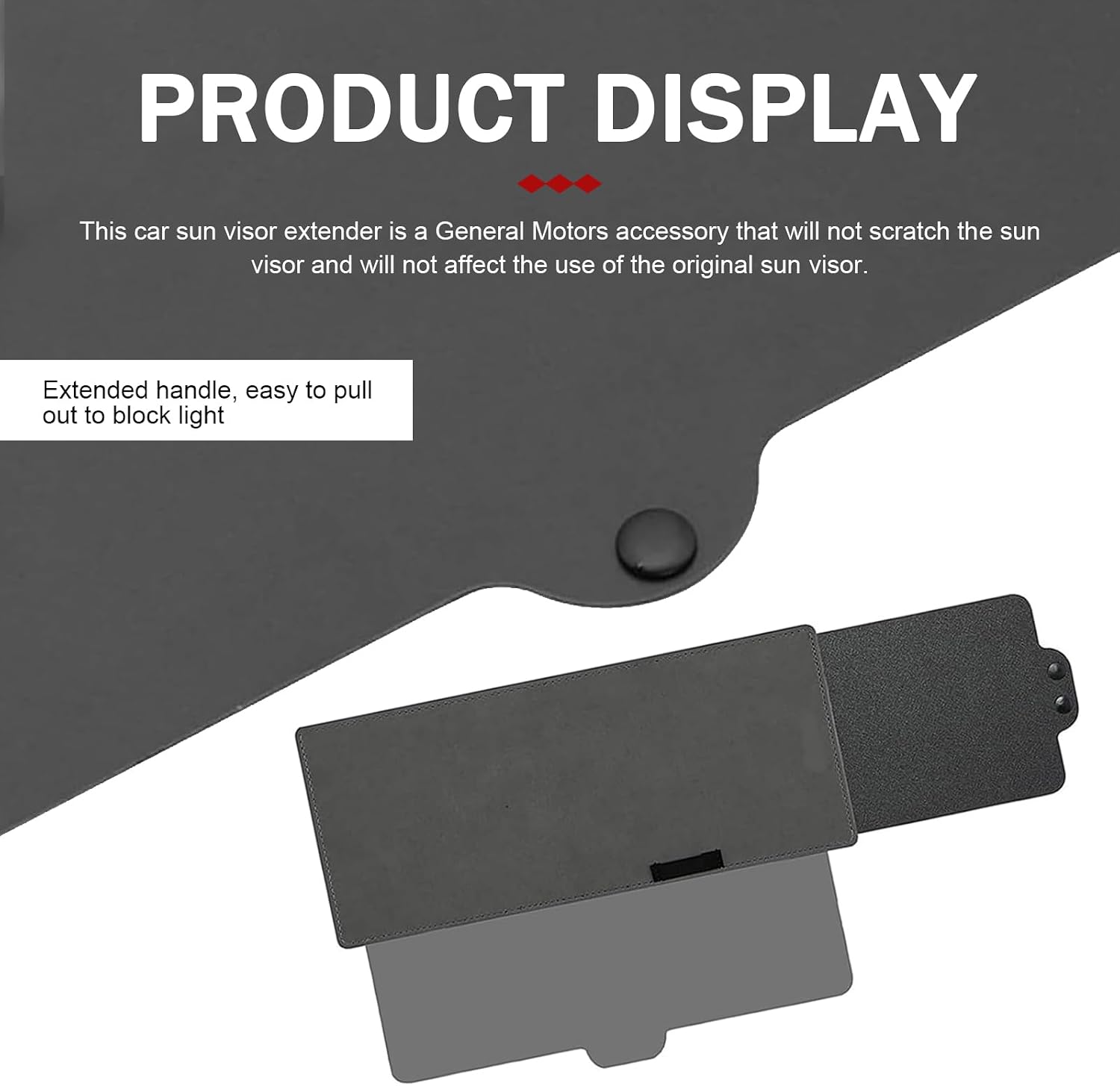 Car Sun Visor Extender, Retractable Anti-glare Sun Visor, Portable Tool-free Strap Installation Accessory, Universal for Most Cars Trucks SUVs (Black) image 4