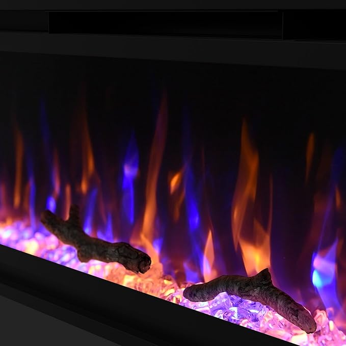 Chimenea Eléctrica 50 Pulgadas, Ultra Delgada 4.3 Pulgadas, Empotrable y Colgante miniatura 5