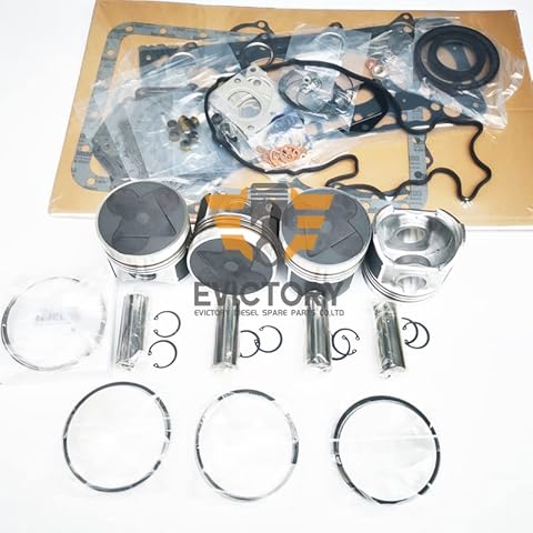 for Kubota V3300T V3300DI V3300-DI-T V3300 Piston Ring + Gasket kit + Piston Set Cover