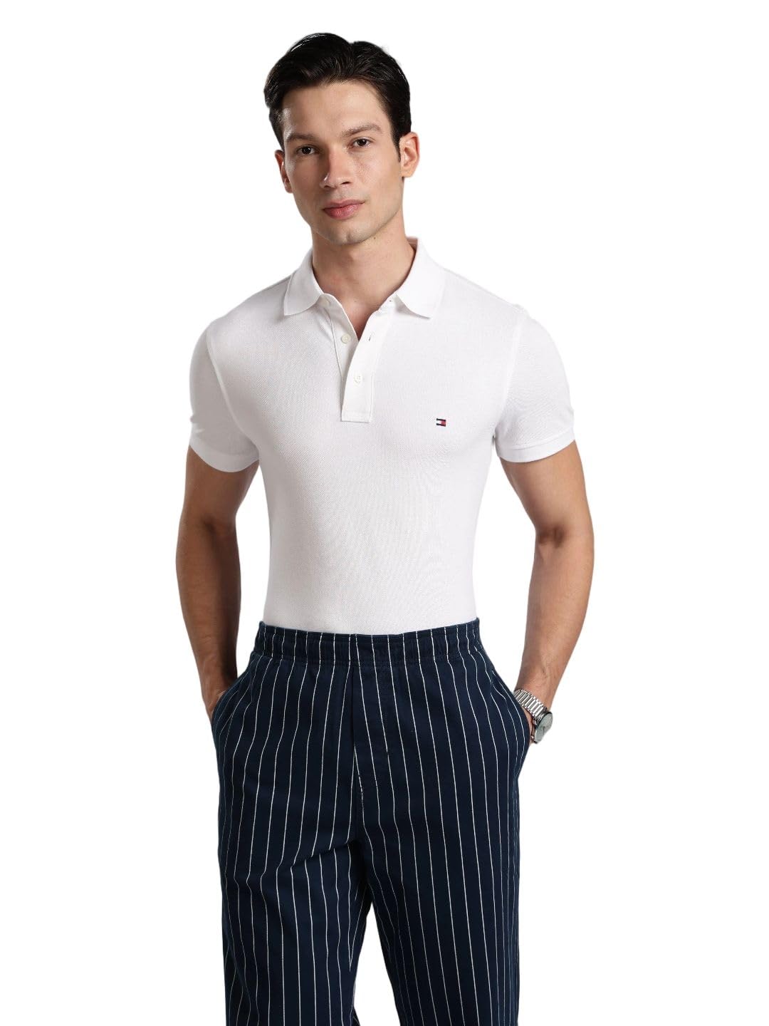 tommy hilfiger Solid Slim Fit Cotton Polo T-Shirt-picture-24