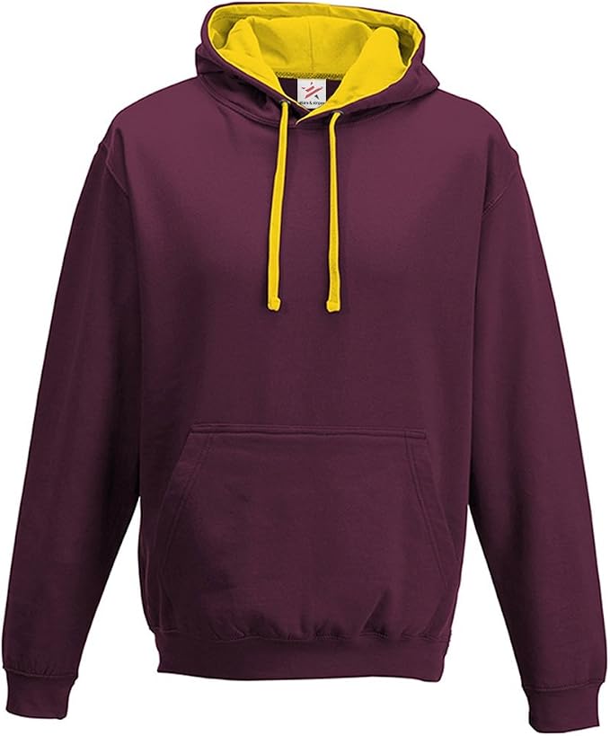 Varsity-Felpa con cappuccio, colore: bordeaux/oro, Felpa con cappuccio da  uomo, con colori in contrasto, + 1 T, con felpa con cappuccio : Amazon.it:  Abbigliamento