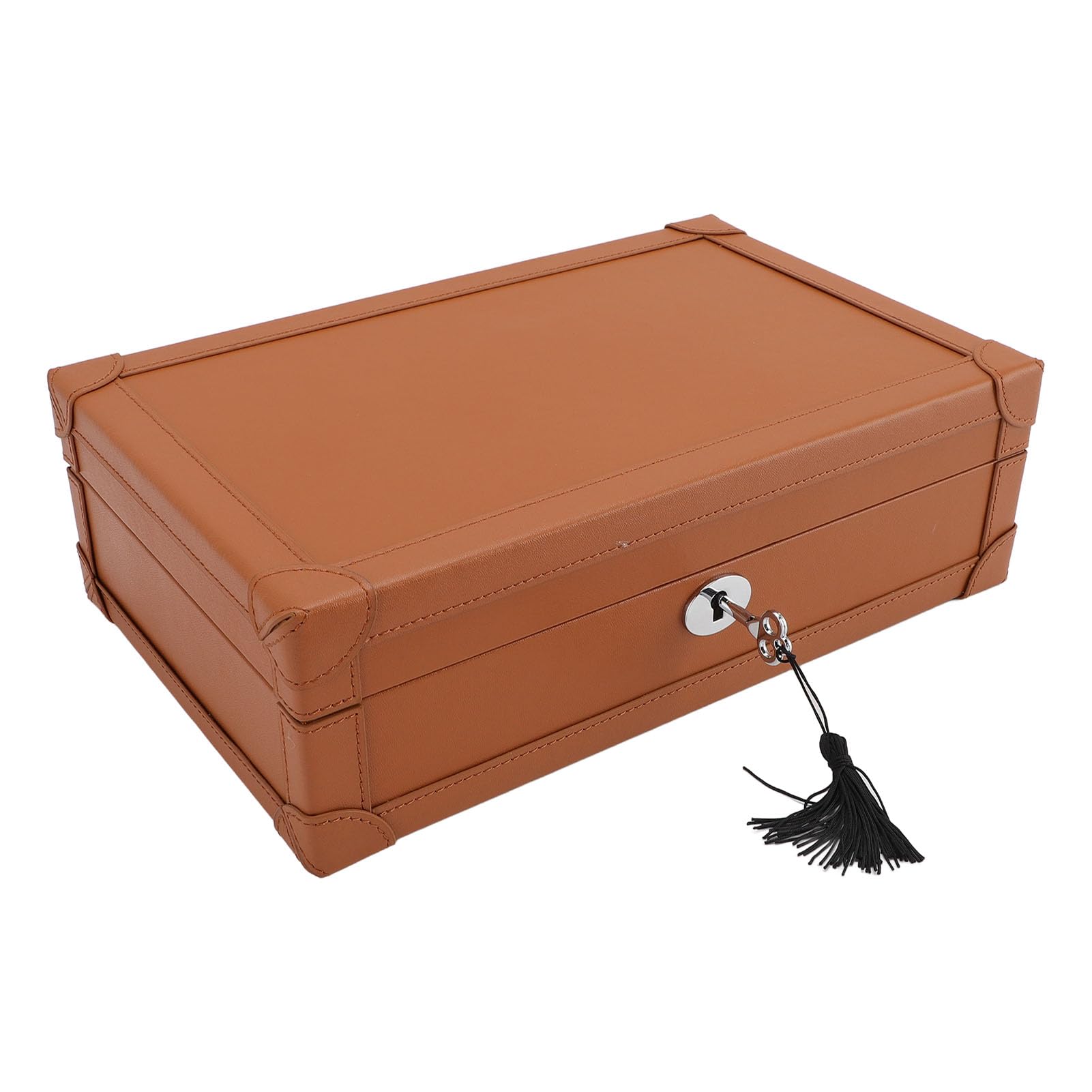 Qcwwy Vetrine per Orologi, Armadietti, Custodie per Organizzatori di Viaggi e Accessori (BROWN)