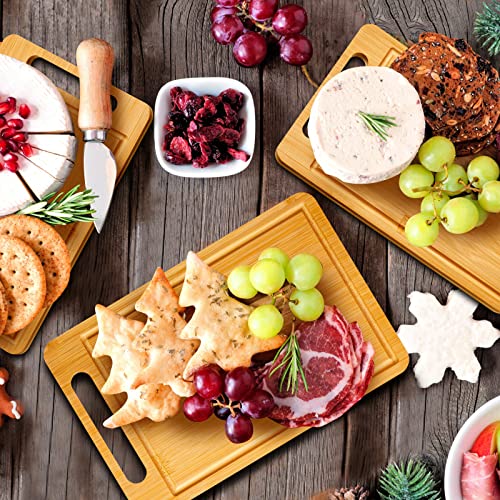 Nuenen 10 piezas tabla de cortar de bambú con mango miniatura 5