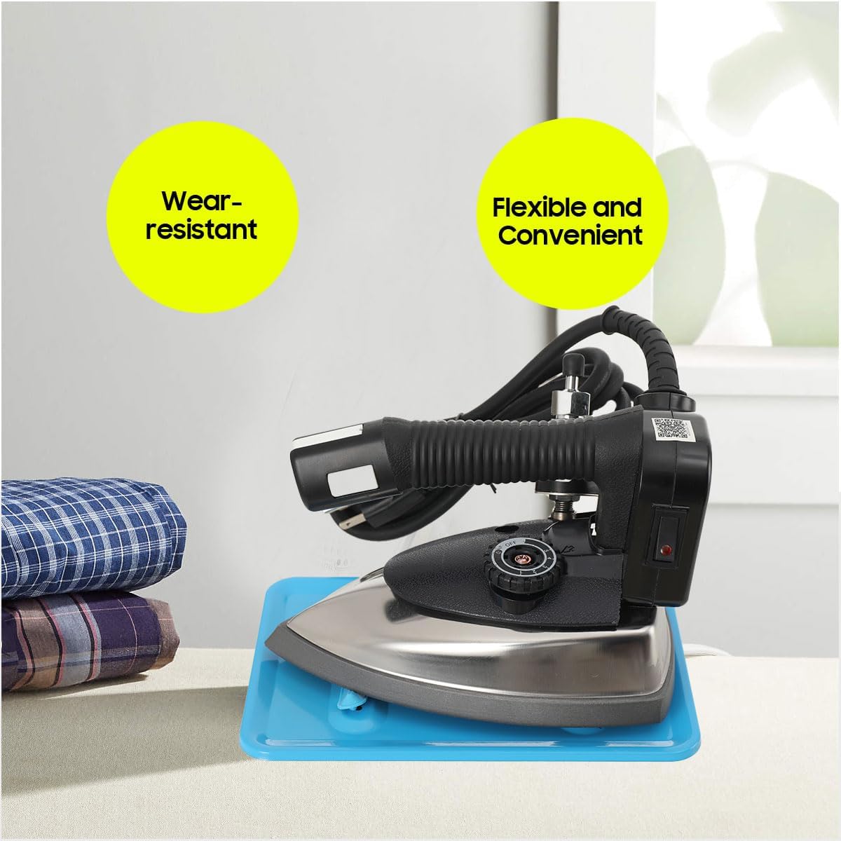 Electric Steam Iron 110V Portable Gravity Feed SteamIron Ironing System 4L Water Tank Adjustable Temperature 260℃ Ten-Hole Steam Professional Ironing Equipment