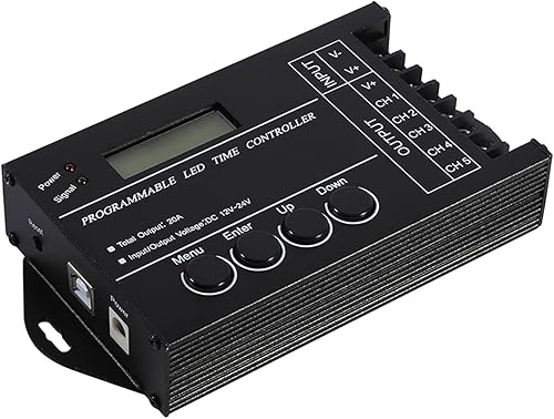 Jeffergarden Multi funcional DC12 24V centralina tc420 tc420 20A programable LED controlador de tiempo 5 canales color ajustable con CD cable USB