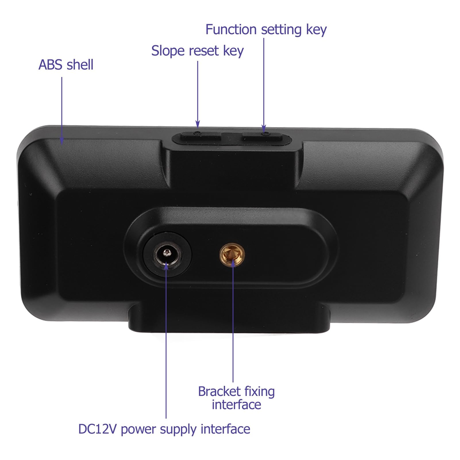Focket Inclinomètre Universel pour Voiture, inclinomètre avec Alarme, Outil d'équilibrage des pentes, inclinomètre Lumineux pour véhicules Tout-Terrain et autodidactes, Fournitures de voy