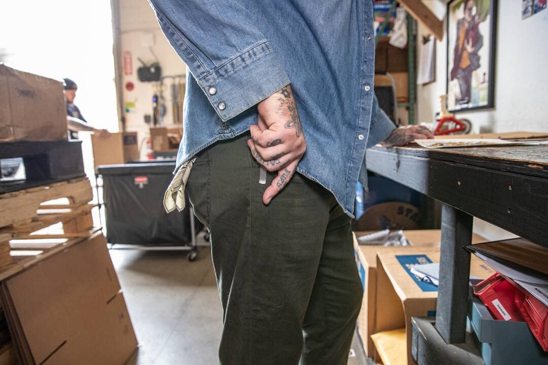 Gerber Scyzoryk z klipsem do paska, Slimsada, z rękojeścią z Micarty i łożyskiem kulkowym B.O.S.S. TECH, długość ostrza: 8,8 cm, oliwkowy, 30-001912