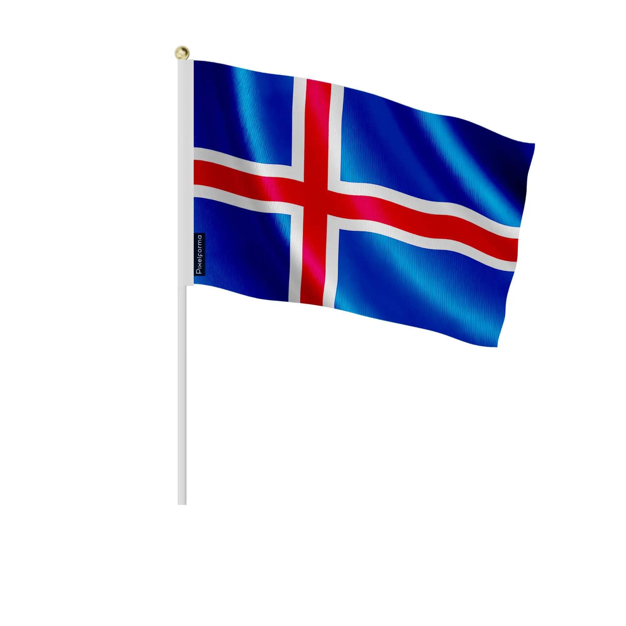 Drapeau Islande 30x45cm lot mini drapeau de table et pavillon azur