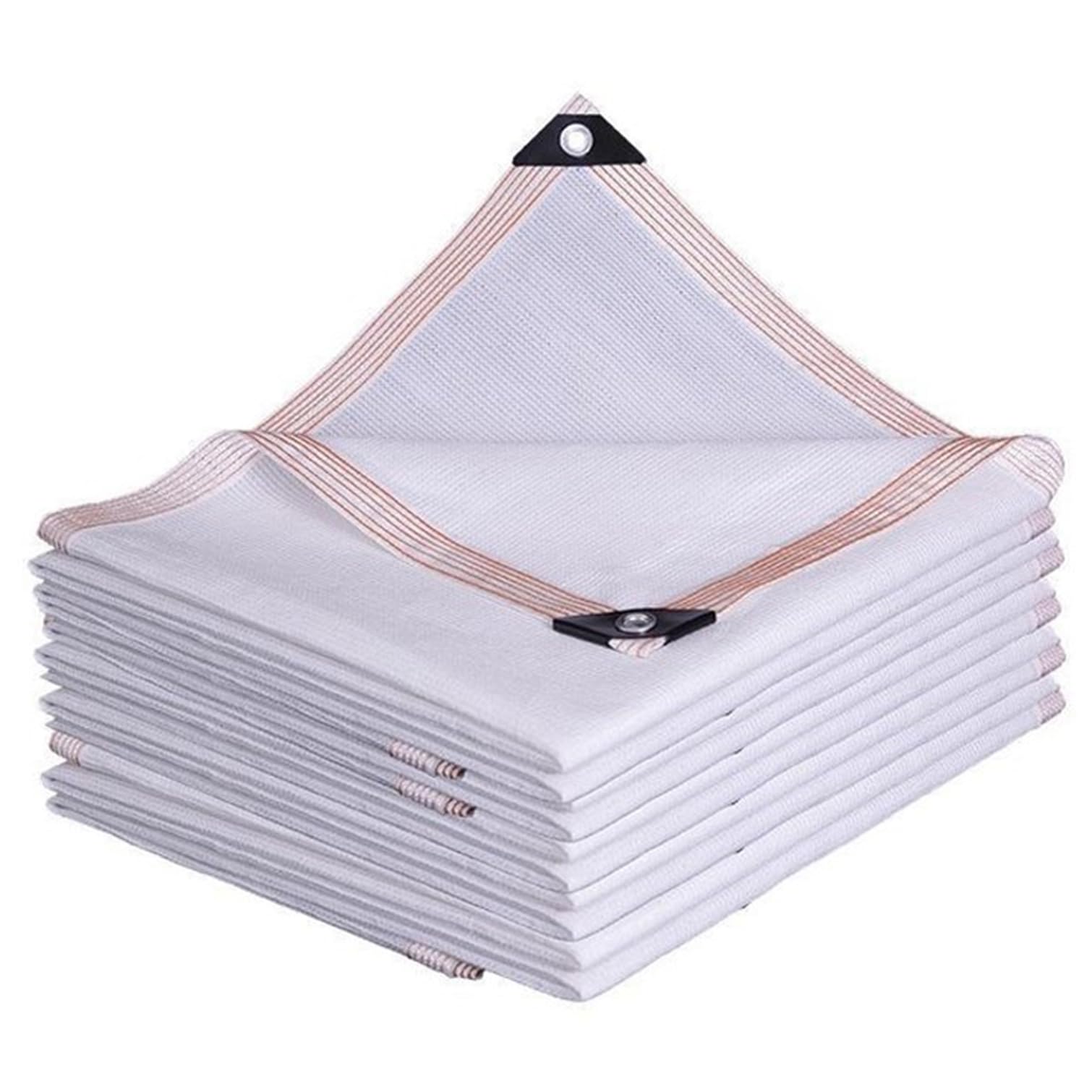 Rete ombreggiante con protezione UV al 90%, in tessuto bianco con occhielli, traspirante, per piante da serra e copertura del patio (800 cm x 800 cm)