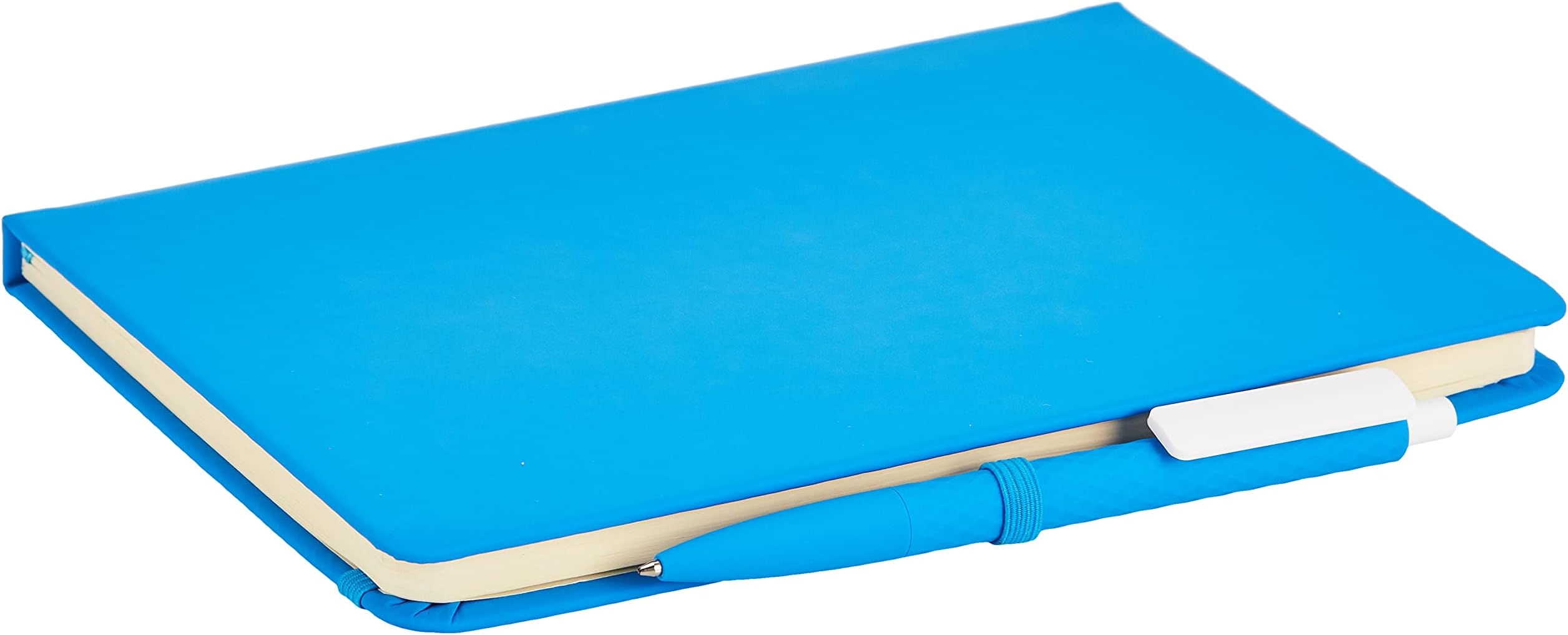 Giftology Libellet Soft Touch Hardcover Notebook and Pen Set, Aqua Blue