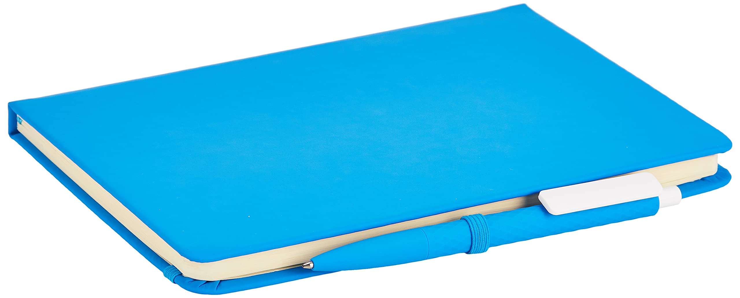 Giftology Libellet Soft Touch Hardcover Notebook and Pen Set, Aqua Blue