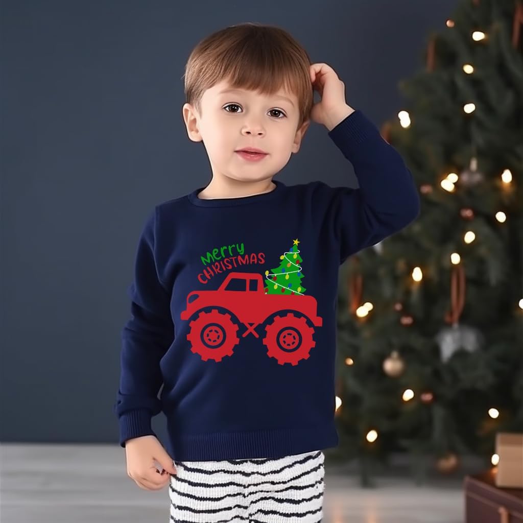 Boys Girls Christmas Sweatshirt Long Sleeve Kids Xmas Toddler Tops Santa Elk Dinosaur Pullover for 3-8T - Image 6