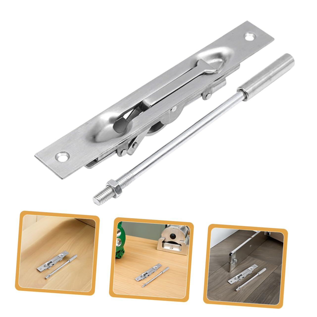 TEHAUX Set 2 Chiavistelli Antifurto per Porta a Doppio Battente in Acciaio Inossidabile Design Compatto e Applicazione Versatile per Case e Magazzini