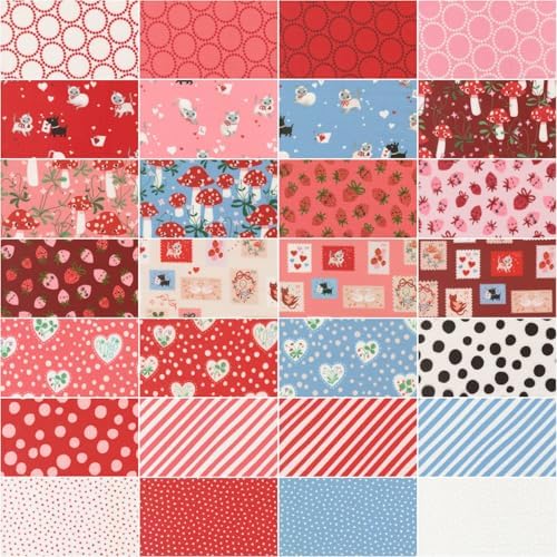 Lizzy House Funny Valentine 28 Fat Quarters 1 Panel Moda Fabrics 37140AB image 4